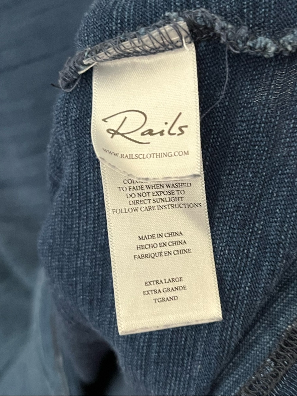 Rails Skhi Dark Wash Henley Top - Picture 10 of 11